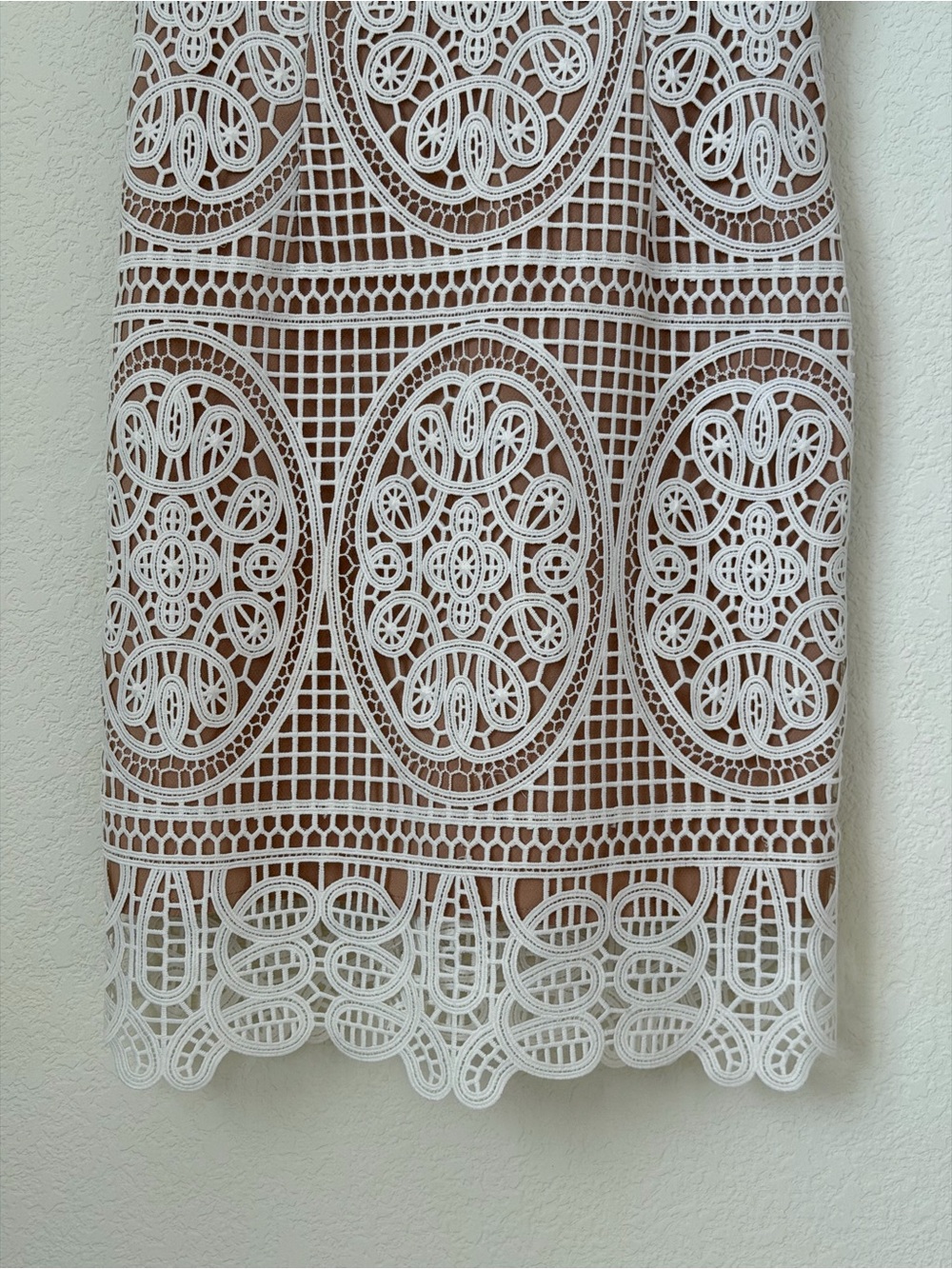 Aijek Designer Blackjack Embroidered Mini Dress in White Small - Picture 5 of 11